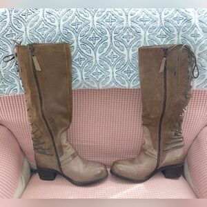 Stylish Tan Lace-Up Miz Mooz Boots for Women